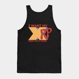 I Want My XRP Design Red-Yellow-Blue Tank Top